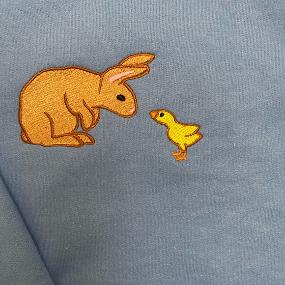 Bunny and Chick Embroidered Sweatshirt - Picture 2 of 3